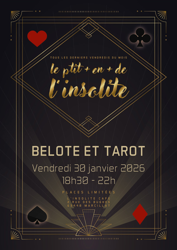 Affiche événement concours belote et tarot